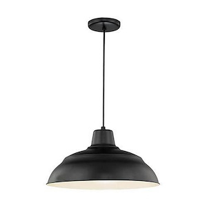 R Series - 1 Light Warehouse/Cord Hung Pendant-9.25 Inches Tall and 17 Inches Wide - 708729