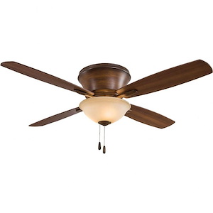 Mojo II - 4 Blade Hugger Ceiling Fan with Light Kit-13.5 Inches Tall and 52 Inches Wide