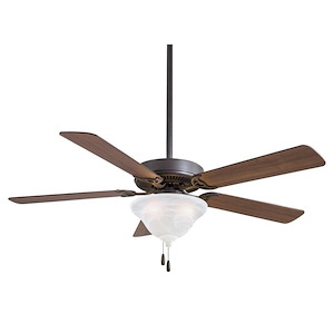 Contractor Uni - Ceiling Fan with Light Kit in Traditional Style - 18.75 inches tall by 52 inches wide