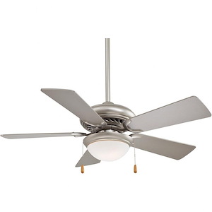 Supra - 5 Blade Ceiling Fan with Light Kit-16.5 Inches Tall and 44 Inches Wide - 1288815