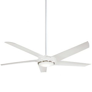 Raptor - 5 Blade Ceiling Fan with Light Kit-11 Inches Tall and 60 Inches Wide - 1118618
