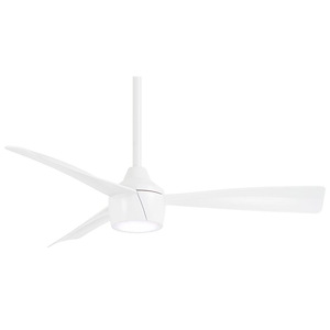 Skinnie - 3 Blade Outdoor Ceiling Fan with Light Kit-44 Inches Wide - 1288823