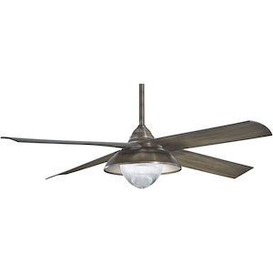 Shade - Ceiling Fan with Light Kit in Transitional Style - 17.5 inches tall by 56 inches wide