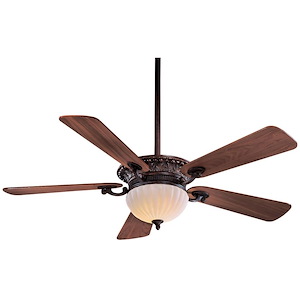 Volterra - Ceiling Fan with Light Kit in Traditional Style - 15.75 inches tall by 52 inches wide