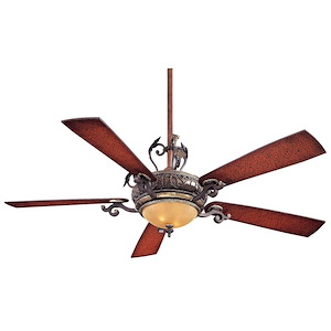 Napoli - Ceiling Fan with Light Kit in Traditional Style - 25 inches tall by 56 inches wide