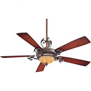 Napoli - 5 Blade Ceiling Fan with Light Kit-25 Inches Tall and 56 Inches Wide - 1288829