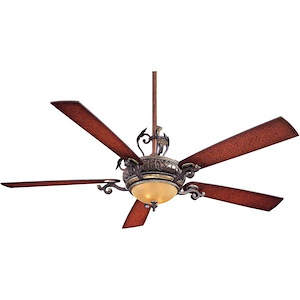 Napoli II - 5 Blade Ceiling Fan with Light Kit-25.75 Inches Tall and 68 Inches Wide