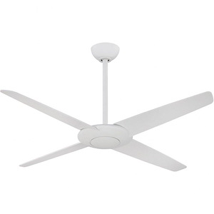 Pan Cake - 4 Blade Ceiling Fan-10.5 Inches Tall and 52 Inches Wide