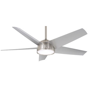 Chubby - 5 Blade Outdoor Ceiling Fan with Light Kit-14.13 Inches Tall and 58 Inches Wide