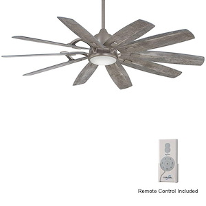 Barn - Smart Ceiling Fan with Light Kit in Contemporary Style - 21.5 inches tall by 65 inches wide