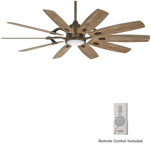 Barn - Smart Ceiling Fan with Light Kit in Contemporary Style - 21.5 inches tall by 65 inches wide - 897806