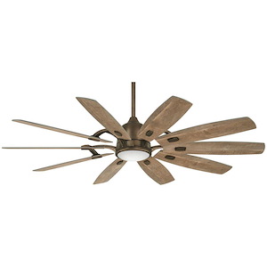 Barn - Smart Ceiling Fan with Light Kit in Contemporary Style - 21.5 inches tall by 65 inches wide - 897806