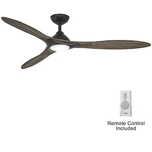 Sleek - LED Ceiling Fan in Contemporary Style - 13 inches tall by 60 inches wide - 896865