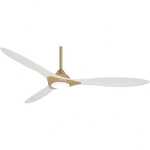 Sleek - 3 Blade Ceiling Fan with Light Kit In Contemporary Style-13 Inches Tall and 60 Inches Wide - 1288841