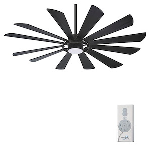 Windmolen - Smart Ceiling Fan with Light Kit in Contemporary Style - 14.75 inches tall by 65 inches wide