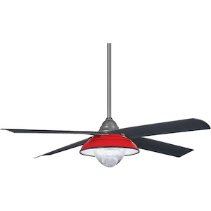 Custom - Steel Shade For The Shade (F683) Ceiling Fan in Transitional Style - 3.75 inches tall by 13.88 inches wide