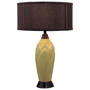 1 Light Table Lamp Fabric Base with Black Fabric Shade