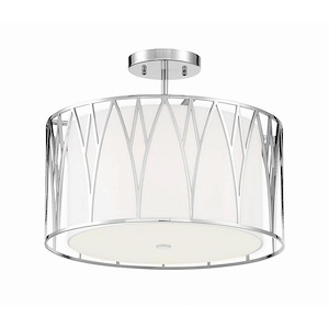 Regal Terrace - 1 Light LED Semi Flush Ceiling Light - 13 inches tall by 16.13 inches wide - 1033342