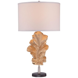 1 Light Portable Table Lamp with White Suede Fabric Shade in Transitional Style