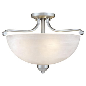 Paradox - 3 Light Semi-Flush Mount in Transitional Style - 12 inches tall by 17 inches wide