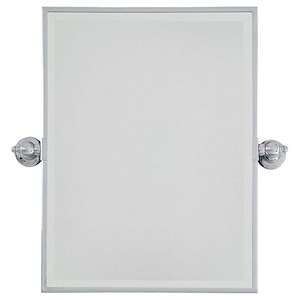 Rectangular Beveled Mirror in Traditional Style - 24 inches tall by 18 inches wide