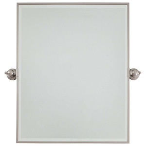 Extra Large Rectangle Beveled Mirror in Traditional Style - 30.25 inches tall by 29.5 inches wide