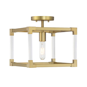 Oro District - 1 Light Semi-Flush Mount-10.75 Inches Tall and 11 Inches Wide - 1333014