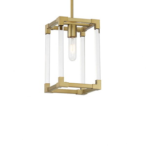 Oro District - 1 Light Mini Pendant-11.25 Inches Tall and 7 Inches Wide