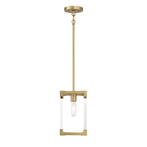 Oro District - 1 Light Mini Pendant-11.25 Inches Tall and 7 Inches Wide - 1333015