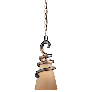 Tofino 1 Light Mini Pendant in Transitional Style - 12.75 inches tall by 5.75 inches wide - 538961
