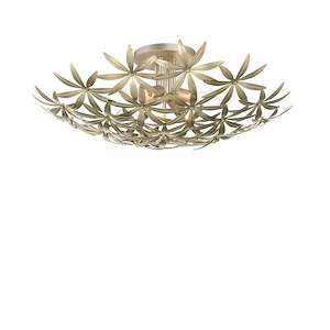 Flower Child - 4 Light Semi-Flush Mount-8 Inches Tall and 22 Inches Wide