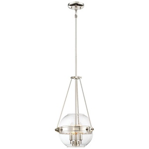 Atrio - 3 Light Pendant in Transitional Style - 20 inches tall by 12 inches wide