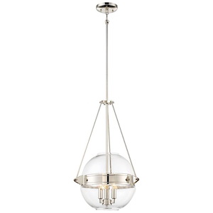Atrio - 3 Light Pendant in Transitional Style - 24 inches tall by 15.5 inches wide - 621207