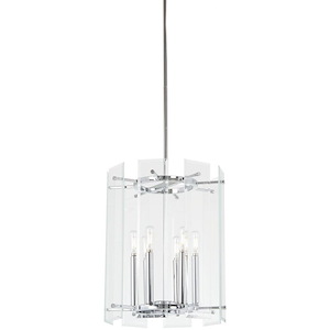 Beacon Trace - 6 Light Pendant in Transitional Style - 18 inches tall by 14.25 inches wide