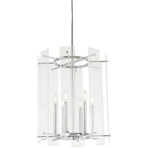 Beacon Trace - 6 Light Pendant in Transitional Style - 22 inches tall by 18 inches wide