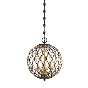 Gilded Glam - 3 Light Pendant - 16.25 inches tall by 12 inches wide