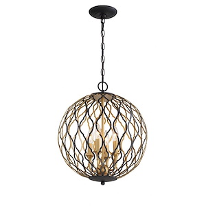 Gilded Glam - 4 Light Pendant - 20.25 inches tall by 16 inches wide