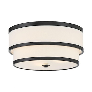 Cascade - 3 Light Flush Mount-7.38 Inches Tall and 15 Inches Wide