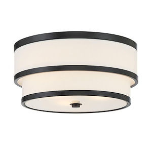 Cascade - 3 Light Flush Mount-7.38 Inches Tall and 15 Inches Wide - 1293212