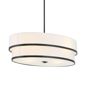 Cascade - 4 Light Oval Pendant-20.75 Inches Tall and 32 Inches Wide