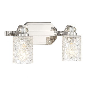 Crystal Kay - 2 Light Bath Vanity-7.88 Inches Tall and 15.88 Inches Wide