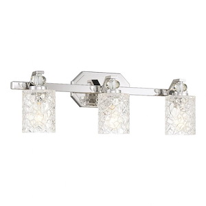 Crystal Kay - 3 Light Bath Vanity-7.88 Inches Tall and 24.5 Inches Wide