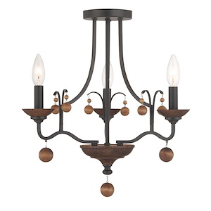 Colonial Charm - 3 Light Semi-Flush Mount - 1293164