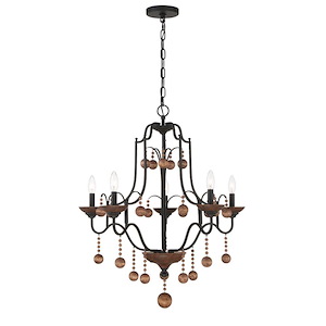 Colonial Charm - 5 Light Chandelier-31.75 Inches Tall and 28 Inches Wide - 1261179