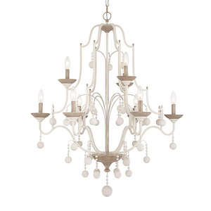 Colonial Charm - 9 Light 2-Tier Chandelier