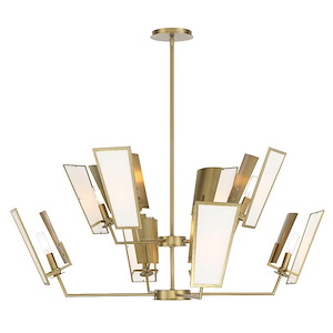 Ricochet - 8 Light 2-Tier Chandelier-17.5 Inches Tall and 40 Inches Wide