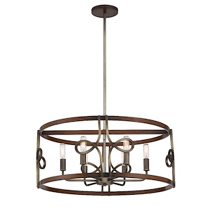 Yorkville - 6 Light Pendant-13 Inches Tall and 24 Inches Wide
