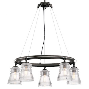 Graham Avenue - 5 Light Chandelier-26 Inches Tall and 26 Inches Wide