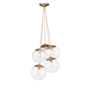 Auresa - 5 Light Cluster Pendant-18.5 Inches Tall and 22.25 Inches Wide - 1292926
