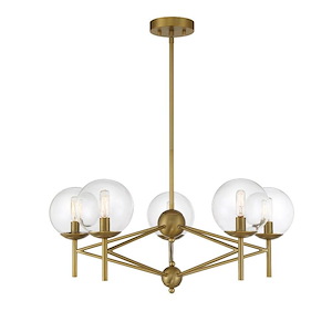Auresa - 5 Light Pendant-12 Inches Tall and 29 Inches Wide